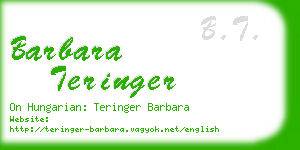 barbara teringer business card